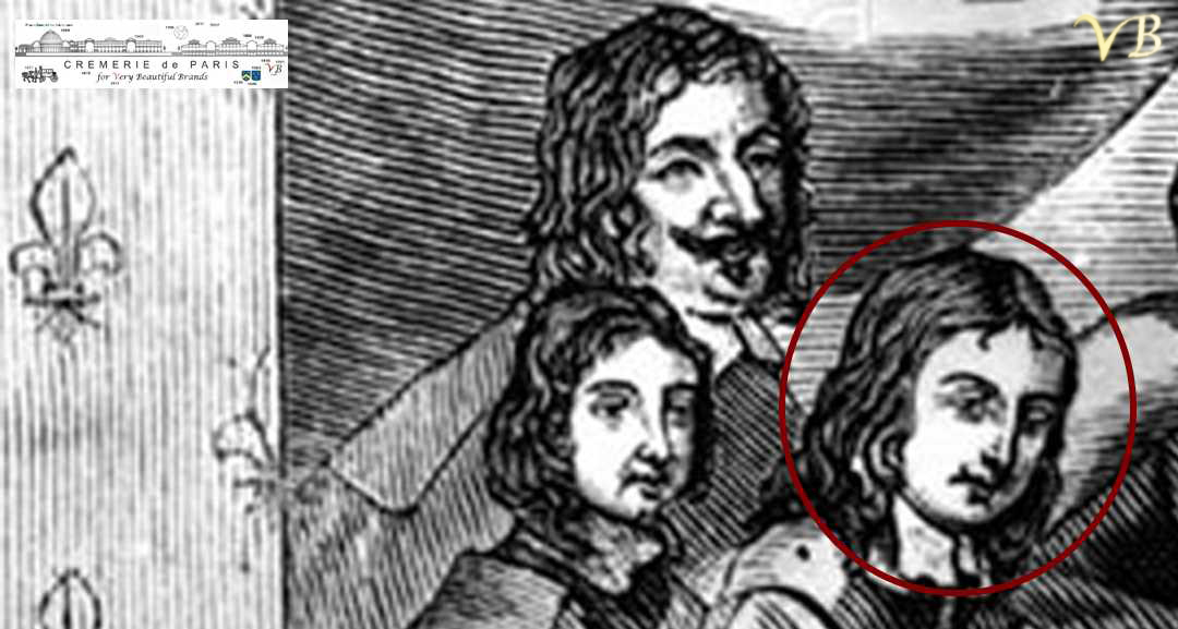Louis XIV with his brother Philippe and his teacher Nicolas V de Villeroy, previous owner of Cremerie de Paris N°1 Louis XIV child
